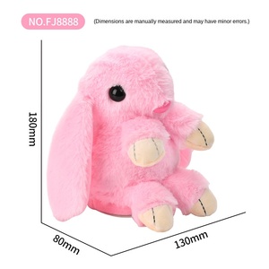 Hot Bán Điện Ghi Âm Ánh Sáng Thỏ Đồ Chơi Sang Trọng Lưỡi Âm Nhạc Kể Chuyện Rag Búp Bê Phim Hoạt Hình Giáo Dục Mềm Đồ Chơi Đồ Chơi Đồ Chơi - Product Image 4