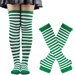 Ensemble chauffe-<span class=keywords><strong>bras</strong></span> pour femmes sur le thème de Noël Halloween bas pour femmes chaussettes hautes à rayures pour femmes adultes DOM-C23-77 - Product Image 3
