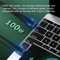 Câble de charge USB-A vers Type-C tressé, support renforcé SR, charge rapide PD 66W 88W 100W 200W, câble de données pour ordinateur portable et téléphone