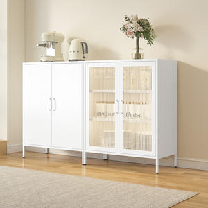 Aparador personalizado de acero inoxidable blanco de estilo moderno, armarios de cocina adecuados para apartamentos - Product Image 3