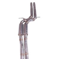 A-HPF Audi A6/A7 A6L C7 2.5L 2.8L 3.0T 2012-2016 Échappement arrière intelligent à soupape en acier inoxydable poli miroir, épaisseur 1,5 mm, garantie 3 ans