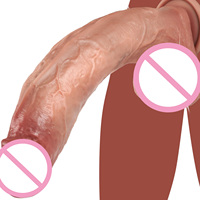 Juguete Sexual Realista, Dildo Grande y Grueso de 11 Pulgadas, Dildo Enorme con Textura de Piel Real para Placer Vaginal y Anal, Juguete Sexual Realista para Hombres y Mujeres