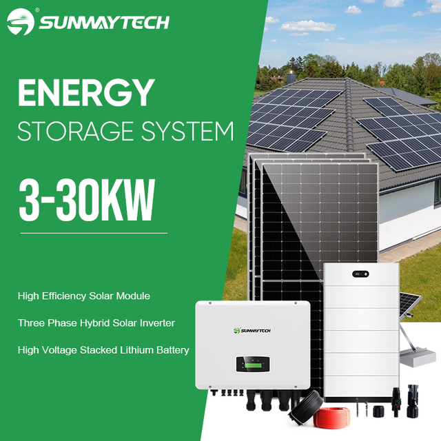 30 Years Warranty Home Energy Storage System 15kw 20 kw 25 kw 30 kw Battery Hybrid Solar System
