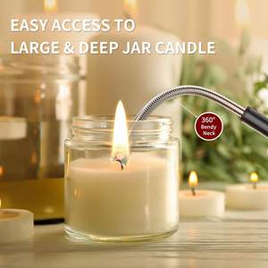 Briquet électrique USB moderne coupe-vent pour cuisine, allume-feu long pour bougies, barbecue, cuisinière à gaz, pistolet d'allumage rechargeable à arc plasma sans flamme pour fêtes - Product Image 2