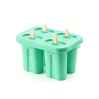 CHINFAI Nouveau moule à glace en silicone réutilisable pour cuisine, motif dessin animé, qualité alimentaire, pour bâtonnets glacés faits maison, outils de fabrication de glaces DIY