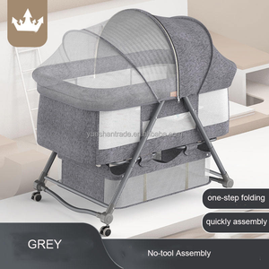 Cuna Portátil de Lino y Metal de Montaje Rápido para Bebés, Cesta de Almacenamiento Segura para Dormir Junto a la Cama, Marca OEM Modelo 001 - Product Image 6