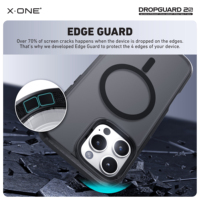 Coque de téléphone X-ONE Armor noire mate givrée, antichoc et robuste pour iPhone 15 16 17 18 Pro Max