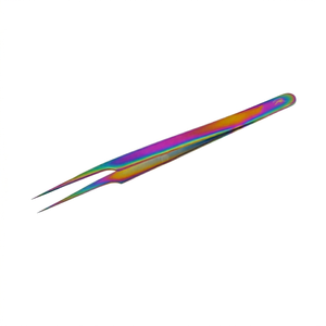 Pince à épiler professionnelle de haute qualité pour extensions de cils, en acier inoxydable, pointue, avec logo personnalisé, multi-courbée, service OEM 100% - Product Image 1