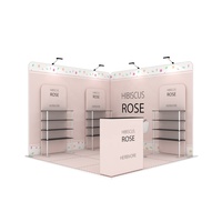 Stand d'exposition modulaire portable en aluminium 10x10 pieds, installation rapide sans outils, pour salon professionnel