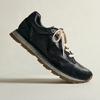 Chaussures décontractées pour hommes en cuir véritable, style vieilli, semelle souple antidérapante et respirante, qualité supérieure, personnalisables en gros