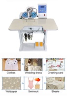 Machine semi-automatique CE PLC à écran tactile pour pose de strass à chaud, machine à sertir les pierres à double disque pour T-shirts et vêtements
