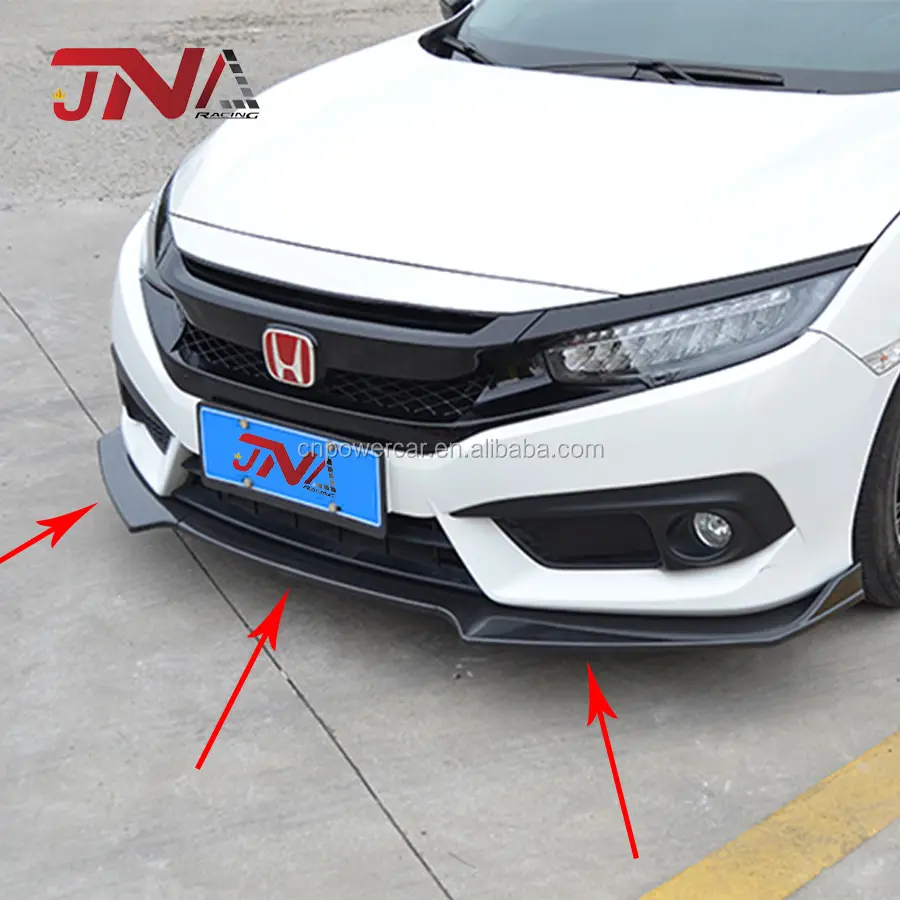 JNA hotsale Car Front Bumper Lip fits for Honda Civics 10th