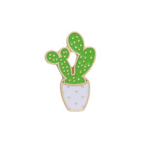 Cartoon Leaf Schöne grüne Topfpflanze Brosche Monstera Kokosnuss baum Emaille Metall Abzeichen Anstecknadel - Product Image 6