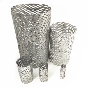 Metal Cylindrical Tube Stainless Steel Water Filter Mesh Screen Cylinder Filter Tube