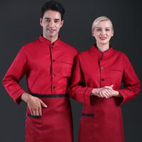 Chemise de cuisine respirante, veste de chef à fermeture à pression, chemises à manches longues pour uniforme de travail, tenue de restaurant