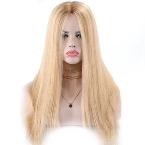 Super-doppia drawn europea dei <span class=keywords><strong>capelli</strong></span> umani 60 densità balayage bionda di colore marrone nodi Invisibili base di seta glueless parrucca piena del merletto - Product Image 2