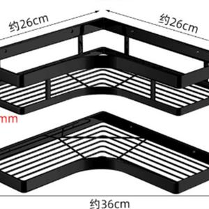 Étagère de salle de bain autocollante plate épaissie à trois pieds, très vendue - Product Image 3