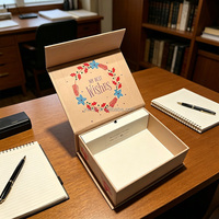 Weihnachtsmann Spieluhr aus Holz mit Papiermuster, Musikbox für Geburtstag, Überraschung, Feiertagsgeschenk, Großhandel Weihnachtsgeschenkbox