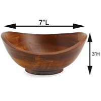 Ensemble de bols en bois, 4 pièces, forme organique, bord ondulé, bois naturel, pour salade, fruits, collations, maison, cuisine, table