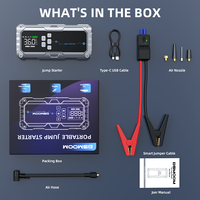 Pompe à air de voiture ODM personnalisée 720A 12V 7200mAh 6-en-1 avec démarreur de batterie de moto et de voiture, kit d'urgence de charge USB-A/USB-C