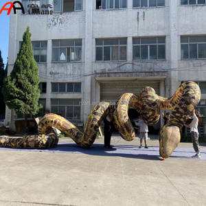 หุ่นงูหลามเป่าลมขนาดใหญ่สมจริงสำหรับงานธีมป่า งานพาเหรด โฆษณาภายนอกอาคาร หุ่นสัตว์เป่าลมเหมือนจริง - Product Image 1