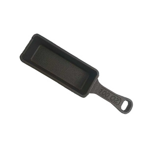Pot Of Fortune Cast Iron Mini Frying Pan 100 Oz Rectangular Single Handle Uncoated Durable For Kitchen Use - Product Image 1