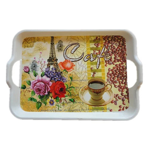 工厂批发塑料滴水带提手的印花PP快餐托盘 - Product Image 6