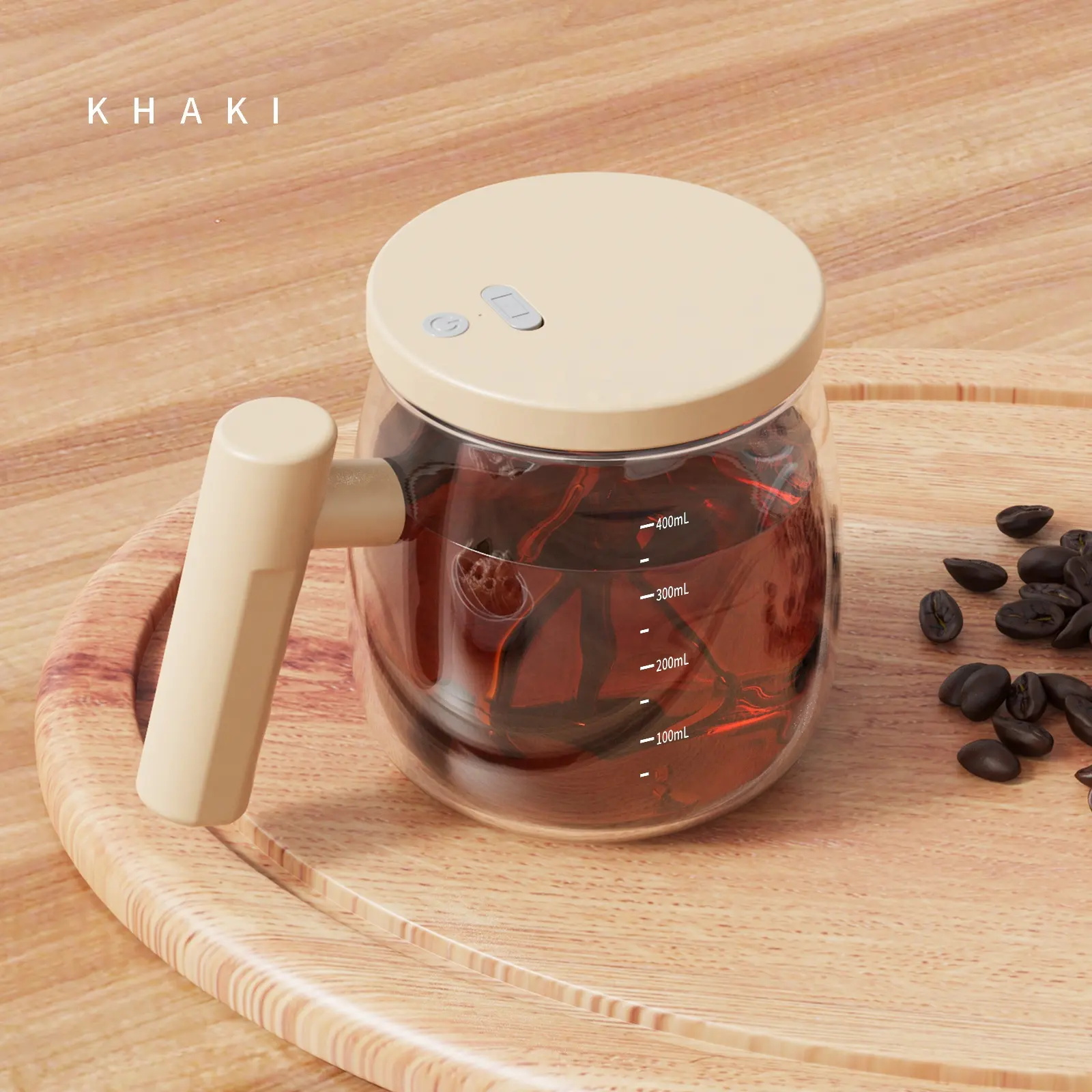 Nieuw Product 400Ml Draagbare Elektronische Zelfroerende Glazen Koffiekop Met Deksel, Geschikt Voor Thuis-En Kantoorgebruik, Voor Directe Nadelen