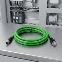 Connecteur mâle M8 à 8 broches avec structure anti-stress réduisant les dommages internes causés par le tirage du câble