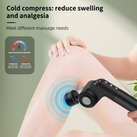 Pistolet de massage corporel complet chaud/froid Bryce, moteur sans balais 1200-3200 tr/min, 5 têtes de massage, angle réglable, extensible, 1800 mAh, 4-6 h d'autonomie