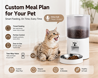 Distributeur automatique de nourriture pour chat 4L en plastique, contrôle par application, double alimentation, bol en acier inoxydable, 3 versions pour l'intérieur et les voyages
