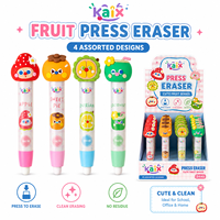 Gomme à effacer rétractable KAIX Clean Erasing Wholesale, motif fruit mignon, sans résidu, pour la correction des étudiants