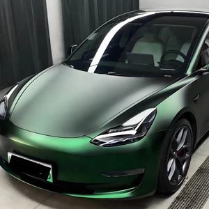 Vinilo para Envolver Autos, Precio al por Mayor, Vinilo Fundido de PVC, Super Mate, Cromo, Verde Veneno - Product Image 1