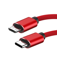 Boîtier métallique en aluminium durable personnalisé Câble Micro B USB C de données de charge tressé en nylon