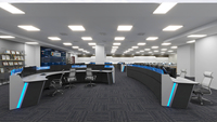 Postes de travail de centre de commande à hauteur réglable Kesino, consoles de contrôle du trafic aérien pour bureau, pour centre commercial, hôtel et salle de sport