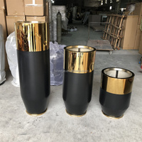 Corten Pot taman Stainless Steel, Pot tanaman besar luar ruangan/7 inci