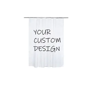 High Quality OEM Design Polyester Waterproof 3D Digital Printing Custom Printed Shower Curtain