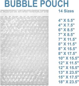 Bolsas de Burbujas Transparentes, Bolsas de Embalaje Acolchadas, Bolsas de Espuma Antigolpes para Envío y Mudanza - Product Image 3