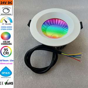 <span class=keywords><strong>Spot</strong></span> encastré LED intelligent Benory de haute qualité 24V 12W IP65 Loxone RGBW PWM Dimming Tuya KNX GVS Dali CCT 2700K-6500K COB - Product Image 1