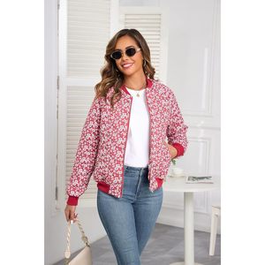 Chaqueta bomber acolchada ligera para mujer, con cierre y bolsillos, estilo casual. - Product Image 4