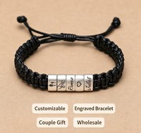 Bracelet en cuir véritable avec fermoir simple et élégant, boucle magnétique personnalisée en acier inoxydable, forme de boule, unisexe