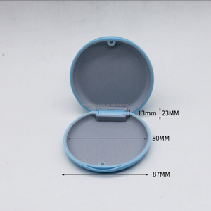 Private logo Round Shape Aligner <strong>case</strong> Magnetic Braces Storage Boxes Colorful Dental <strong>Retainer</strong> <strong>Cases</strong> with Mirror - Product Image 5
