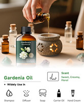 100% minyak esensial Gardenia murni minyak Gardenia alami untuk Diffuser kamar tidur, penguat cucian & parfum wanita
