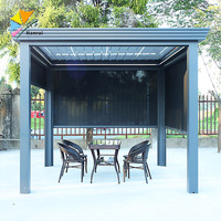 Hệ Thống Pergola Sân Sau Ban Công Sân Vườn Ngoài Trời Phủ Bột Gazebo Tùy Chỉnh Hạng Nặng Cửa Sổ Nhôm