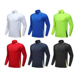 Vêtements de sport personnalisés T Shirt hommes séchage rapide chemise de course quart fermeture éclair entraînement Gym t-shirts pour hommes - Product Image 5