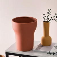 Vase en céramique nordique Arrangement de fleurs séchées accessoires de décoration de la maison bureau salon Vases à fleurs Morden
