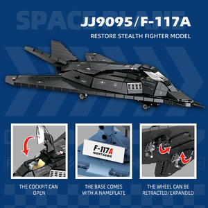JIESTAR JJ9095 JJ9096 1375 Piezas Serie de Aviones F-117A NIGHTHAWK Bloques de Construcción Modelo de Adorno Juguete Educativo Técnico Regalo Festivo - Product Image 3