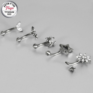 Piercing de Ceja de Titanio Curvo, Pequeño Anillo para Ceja, Joyería Labret para Labio, Piercing Pequeño para Ombligo, para Mujeres y Hombres, 16g - Product Image 3