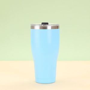 Vaso Térmico de Acero Inoxidable Curvo de 40 oz, Taza Aislada al Vacío de Doble Pared con Tapa Desmontable 2 en 1 - Product Image 1
