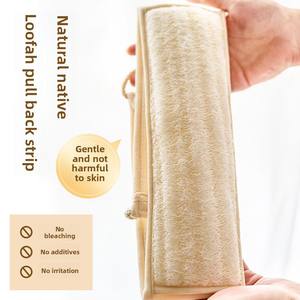 Vente en gros Style moderne Ceinture en luffa double face pour le corps Conception simple Longue bande Gommage pour le dos Brosse exfoliante à tirer et à frotter - Product Image 3